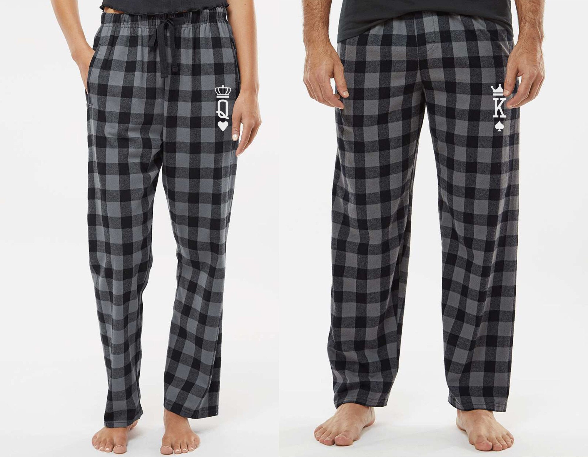 King & Queen Matching Couple Pajamas, Gift for Him, Anniversary