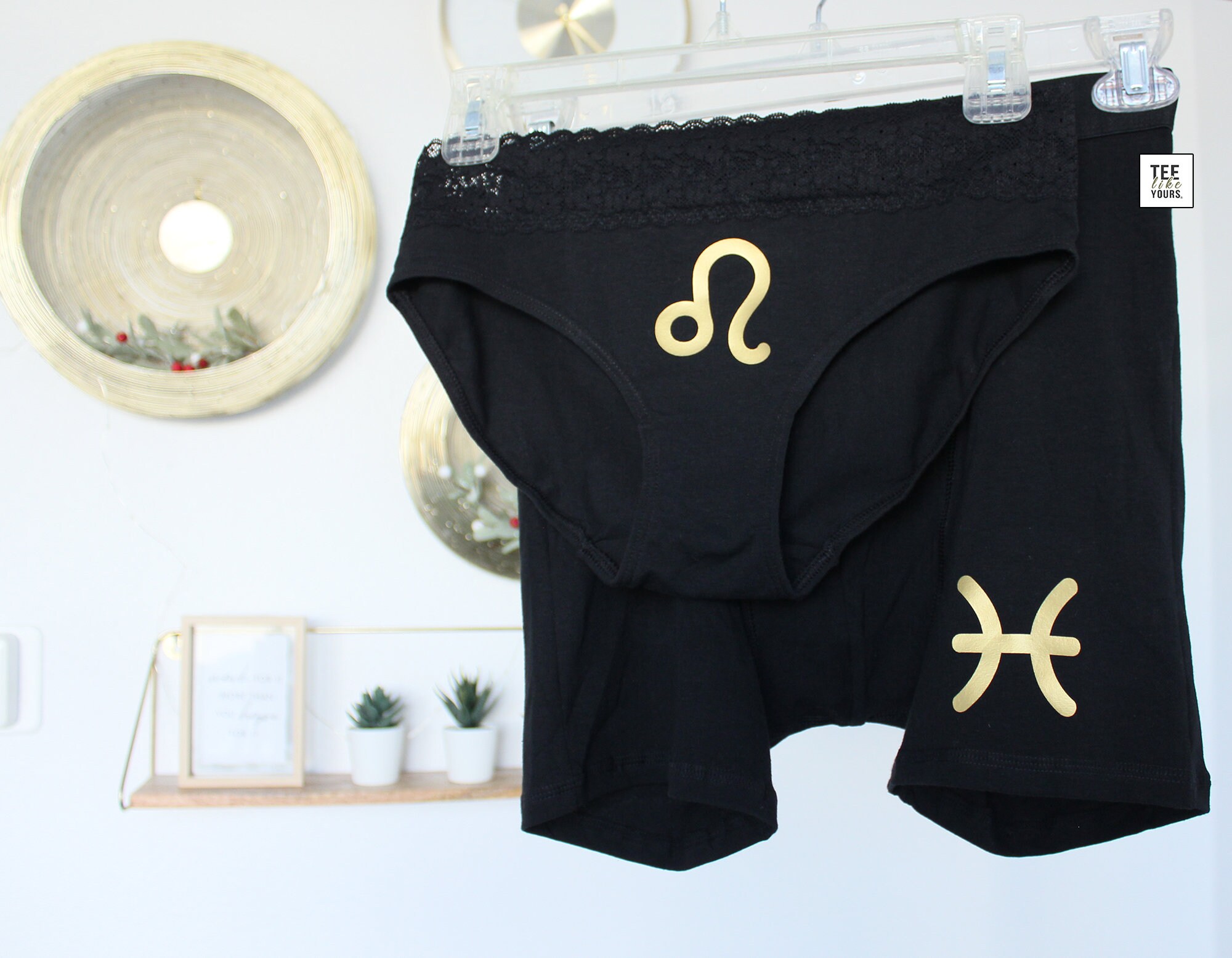 Zodiac Couple Matching Underwear Panties and Boxer Set Etsy