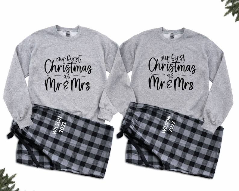 Take A Look About Mr And Mrs Xmas Pjs