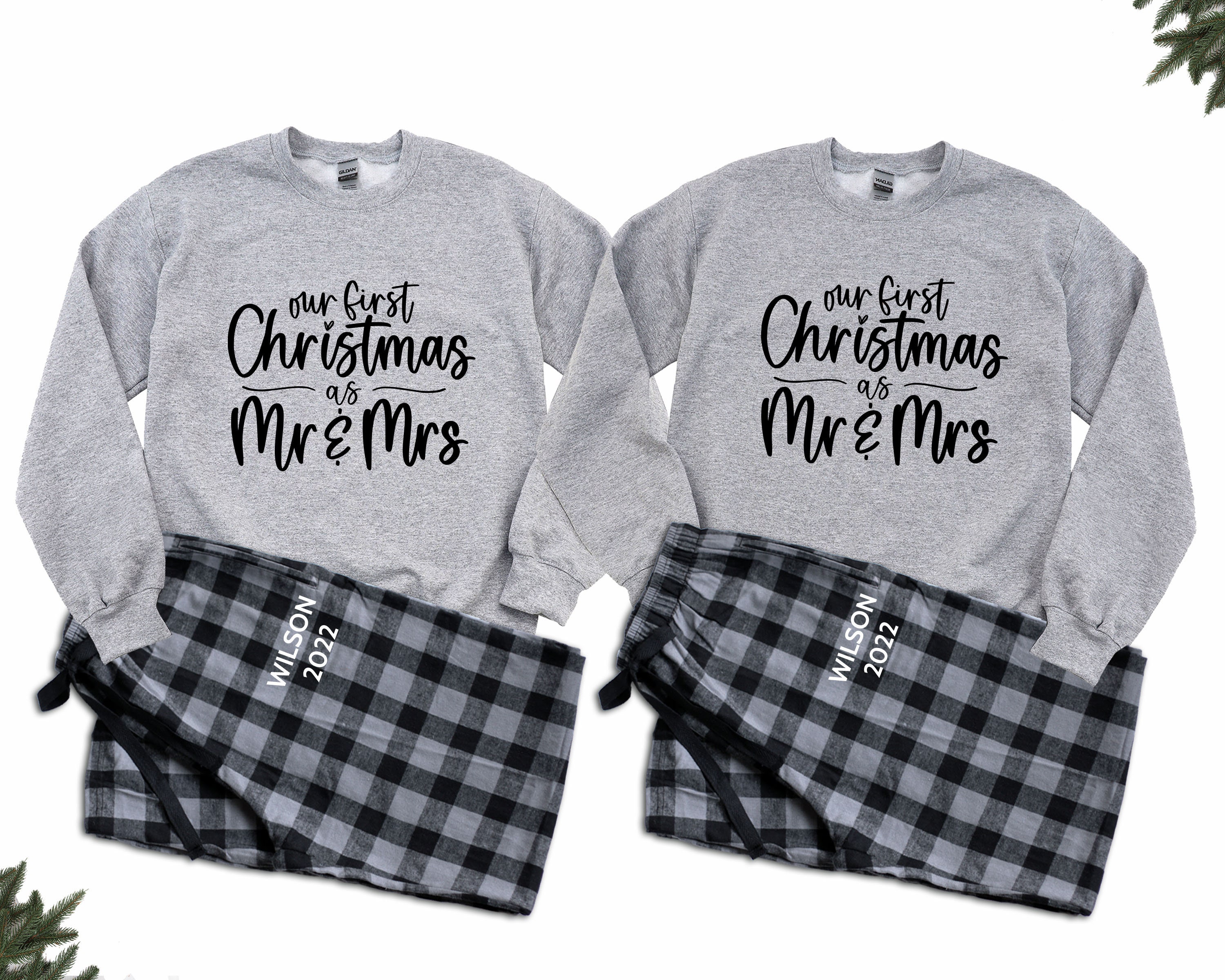 First christmas as mr and mrs pajamas hotsell