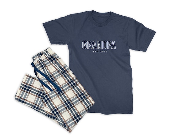 Grandpa Grandma Matching Pajamas. Custom Grandparents Matching Pajamas. Pregnancy Announcement to Grandparents With Custom Year. NIP24 Etsy UK
