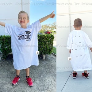 First day of school shirt, Kindergarten shirt, Class of 2035, 2036, 2037, 2038 etc. Custom Grow with me shirt, First Grade 2024 - FRONT BACK