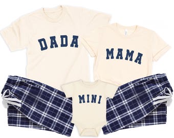 Family Matching Outfit. New Mom Dad and Baby Outfit. Baby Shower Gift. New mom gift. Mama Dada Mini Hospital Outfit. NSP25