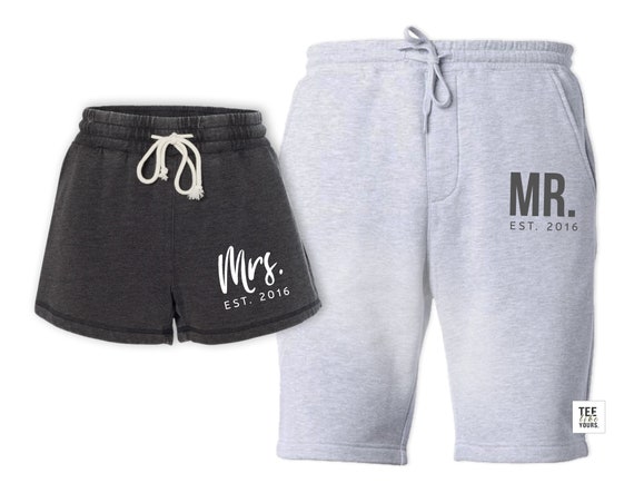 Buy Mr. Mrs. Couple Matching Shorts Hubby Wife Anniversary Gift