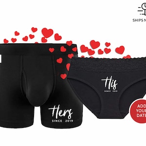 Couples Matching Underwear Set,His and Hers Halloween  Underwear,Personalized Couples Underwear,Novelty Gift, Anniversary  gift,Halloween Gift