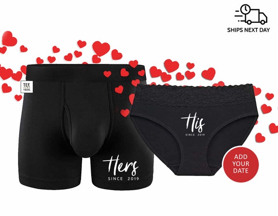 His & Hers Couple Matching Underwear Panties and Boxer Brief Set Husband  Wife Valentine's Day Gift Wedding Anniversary Custom Gift -  Canada