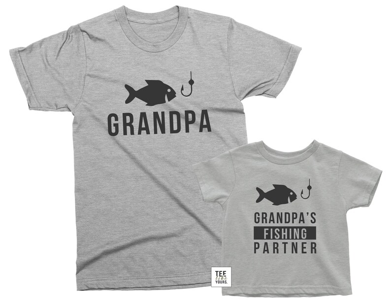 Grandpa and Grandpa's Fishing Partner. Matching t-shirts for Grandpa and grandson/granddaughter. Father's Day / Birthday gift for Grandpa image 5