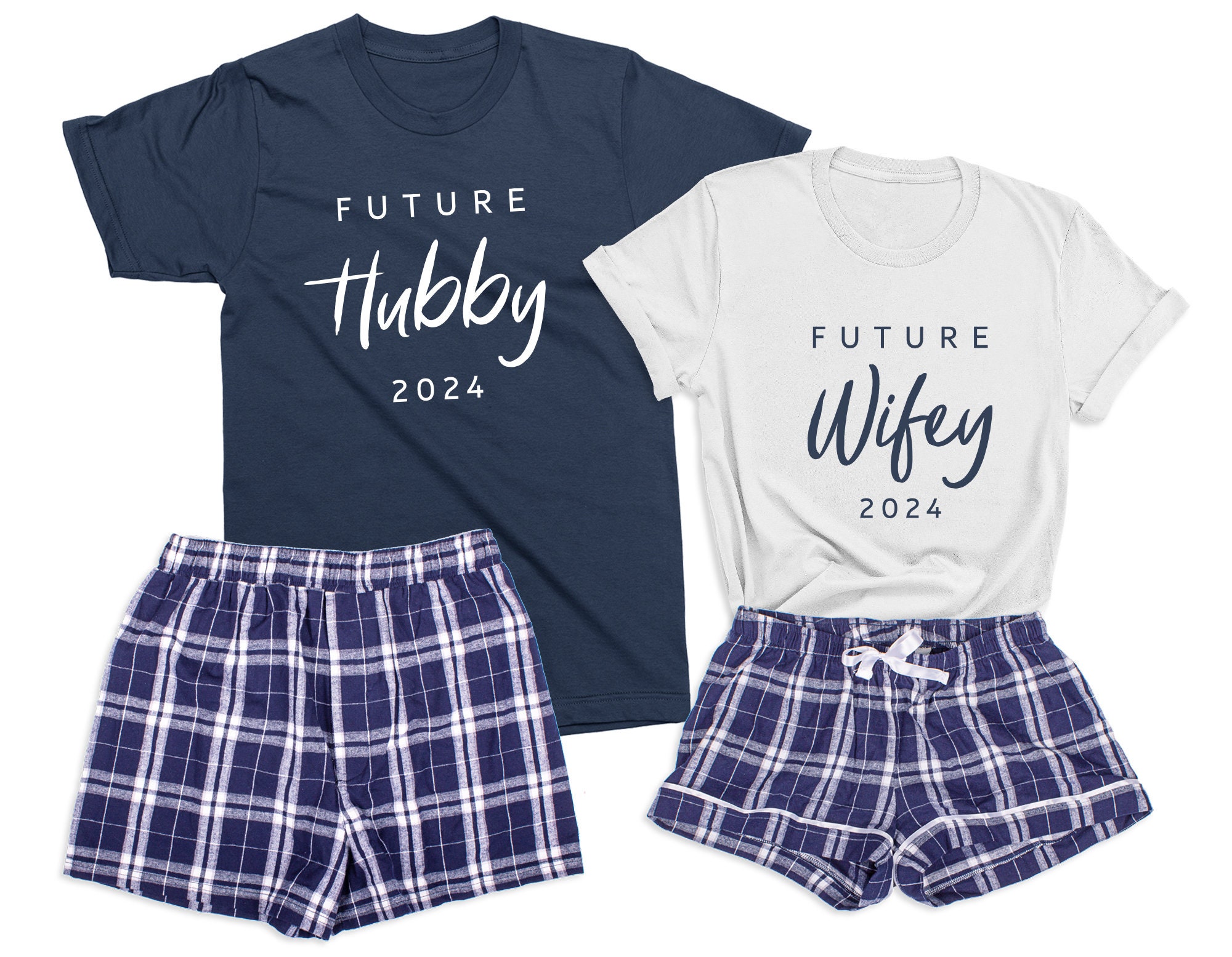 Classy Bride Matching Pajamas for Couples – “Wifey” & “Hubby