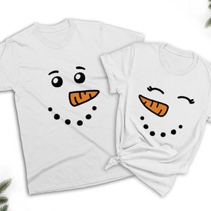 Christmas Couple tshirts, Snowman Matching Pajama Shirts, Holiday Outfit, Family Christmas Tee, Couple Christmas pajama shirts, Holiday Gift