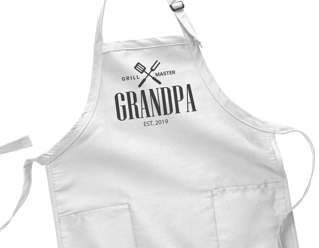 Grandpa Gifts Personalized Apron for Grandpa the Grill Master Custom