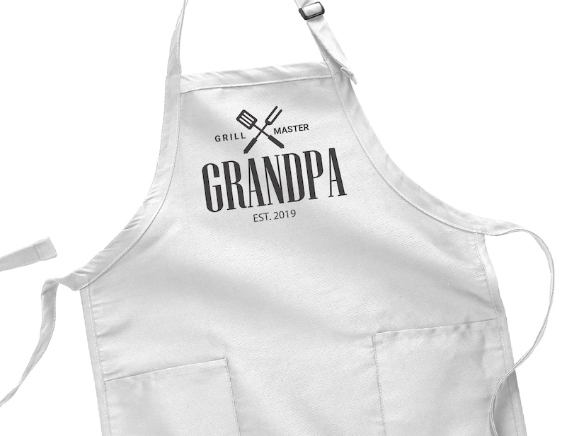 Grandpa Gifts Personalized Apron for Grandpa the Grill Etsy