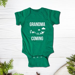 Grandma i'm coming Baby's First Grandma Visit Baby Bodysuit Grandpa i'm coming Baby's First Grandpa Visit Grandpa i'm coming image 5