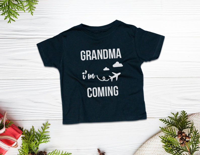 Grandma i'm coming Baby's First Grandma Visit Baby Bodysuit Grandpa i'm coming Baby's First Grandpa Visit Grandpa i'm coming image 3