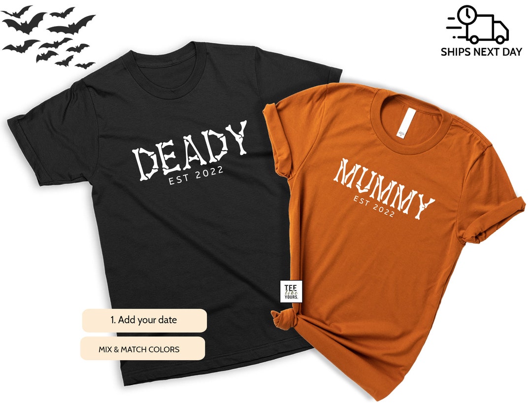 Matching Mom Dad Halloween Shirts Mummy Deady Family Shirt Etsy