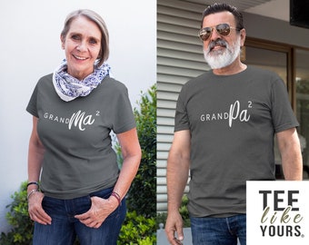 Grand-parent à nouveau / Grand-mère à nouveau / Grand-père à nouveau / Grand-mère Grand-père T shirt / Annonce grand-père / Grand-mère Grand-père T-shirts assortis