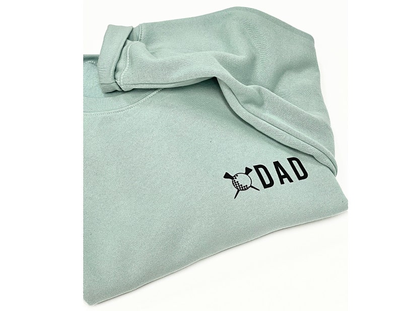 Dad and Rolling with my Dad, Matching father and son/daughter sweatshirts, Golf Dad Sweater. New Dad gift, Father's Day gift Sage Natural image 2