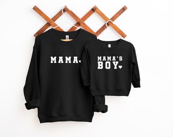 Mama & Mama's Boy Matching Sweatshirts, Baby boy shirt. Mama Sweatshirt. Mom to be gift. Mather Son Shirt. Baby shower gift. New Mom Gifts