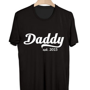 Daddy Est.2015, 2016, 2017 Men's T-Shirt Best Gift for your Husband New Daddy Nice Tee New Daddy Best Gift for Daddy image 2