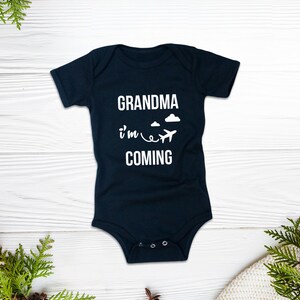 Grandma i'm coming Baby's First Grandma Visit Baby Bodysuit Grandpa i'm coming Baby's First Grandpa Visit Grandpa i'm coming image 2