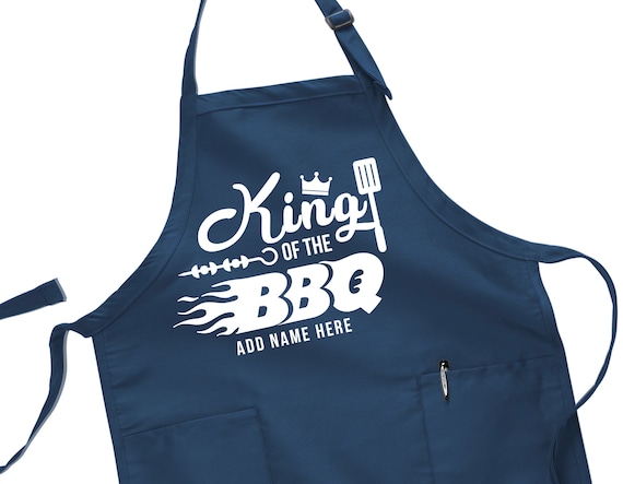 Grembiule Barbecue Uomo Divertente E Personalizzato - Regalo Ideale Per Appassionati Di BBQ E Cucina, Nero
