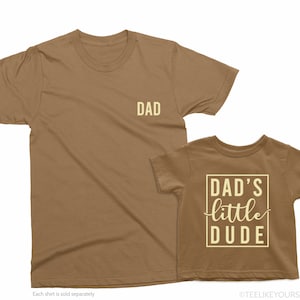 Dad & Dad&#39;s Little Dude. Father&#39;s Day gift for Dad. New dad shirt. Dad of Boys gift. Gift for Dad. Dad and Baby boy. New dad gift MG23