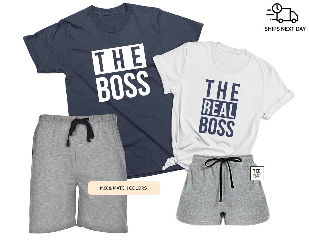 The Boss the Real Boss Couple Matching Pajamas Valentines Day Gift for Him Honeymoon Anniversary Gift for Husband Wife Holiday Pjs N22 Etsy Canada