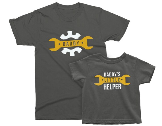 Custom Toddler T-Shirt Picture Tools Box Black Daddys Helper Dad Fathers Day