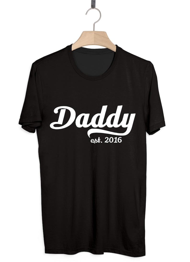 Daddy Est.2015, 2016, 2017 Men's T-Shirt Best Gift for your Husband New Daddy Nice Tee New Daddy Best Gift for Daddy image 1
