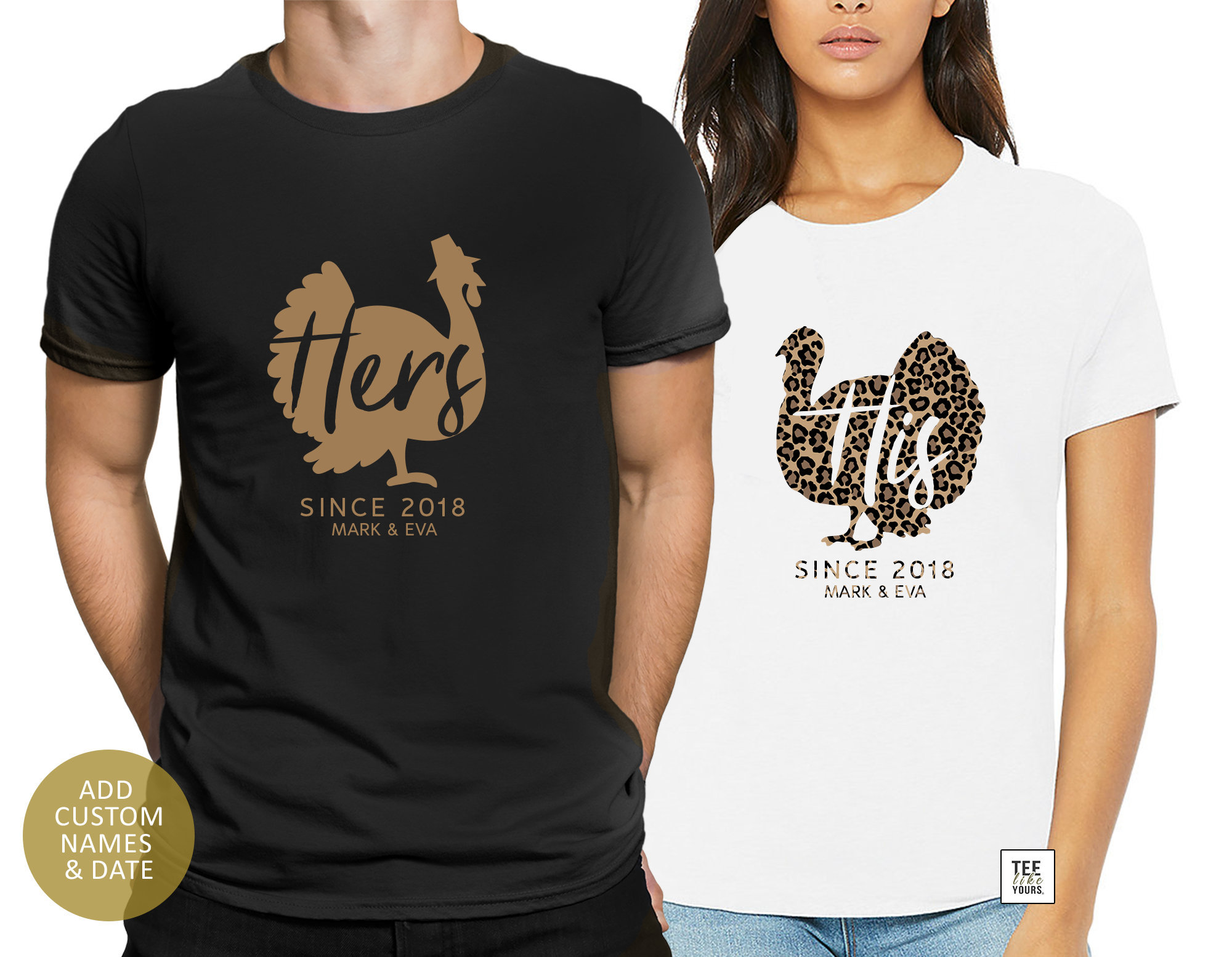 His u0026 Hers Turkey Couple Matching T-shirts Honeymoon - Etsy