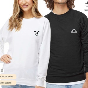 Bluzy z nadrukiem dla par zodiaku, prezent na walentynki, prezent urodzinowy, prezent rocznicowy dla męża, prezent dla chłopaka, bluza astrologiczna
