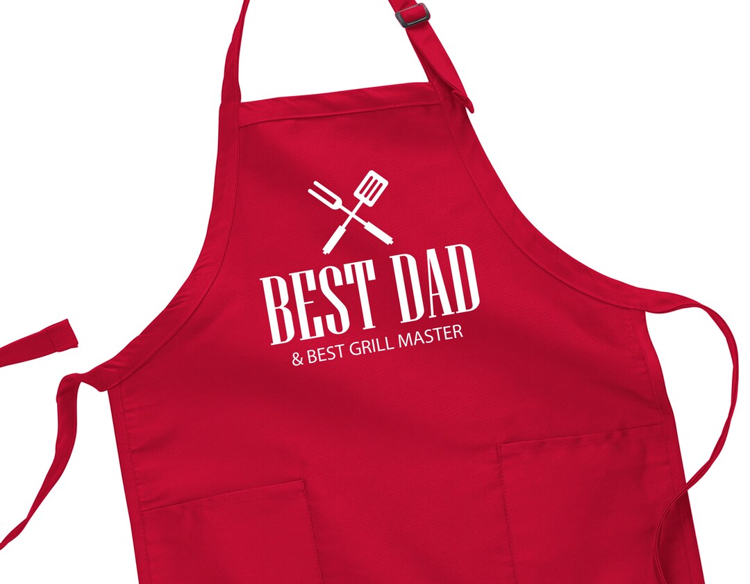 Set Di 2 Grembiuli Da Barbecue Per Uomo - Personalizzati, Con Tasche E Regolabili - Idea Regalo Per La Festa Del Papà