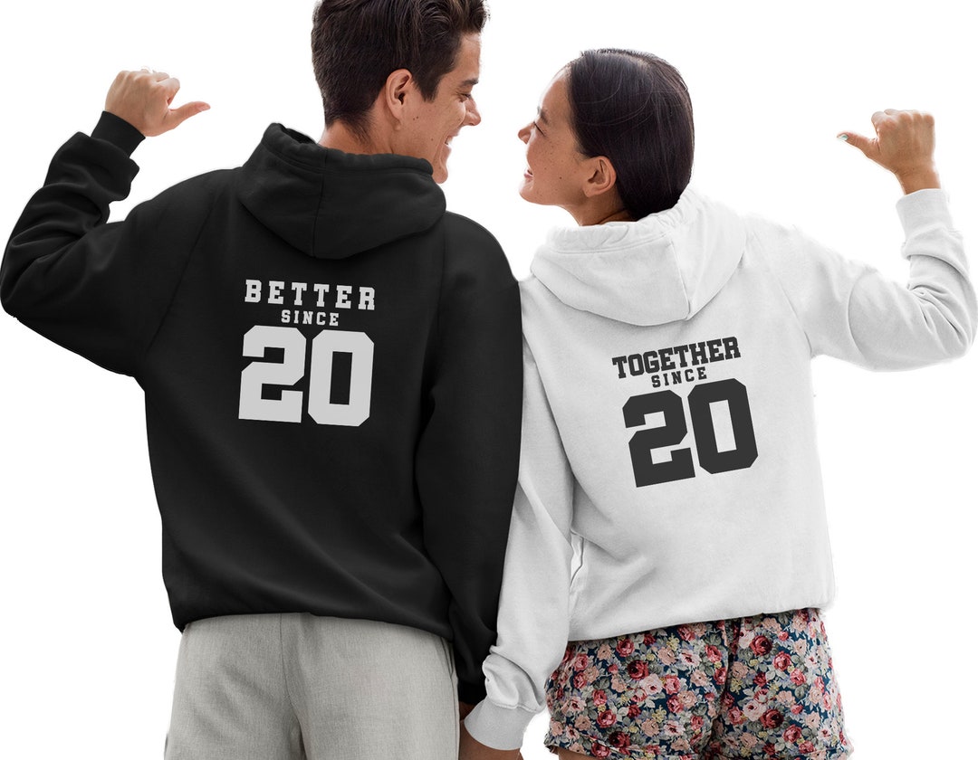 Better Together Since Matching Couple Hoodies Valentines Day Gift