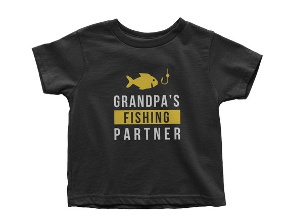 Grandpa's Fishing Partner Child Fishing Shirt | Matching Grandpa Grandson T-shirts | Retirement Gift | Fishing Team | Grandpa Gift Tee
