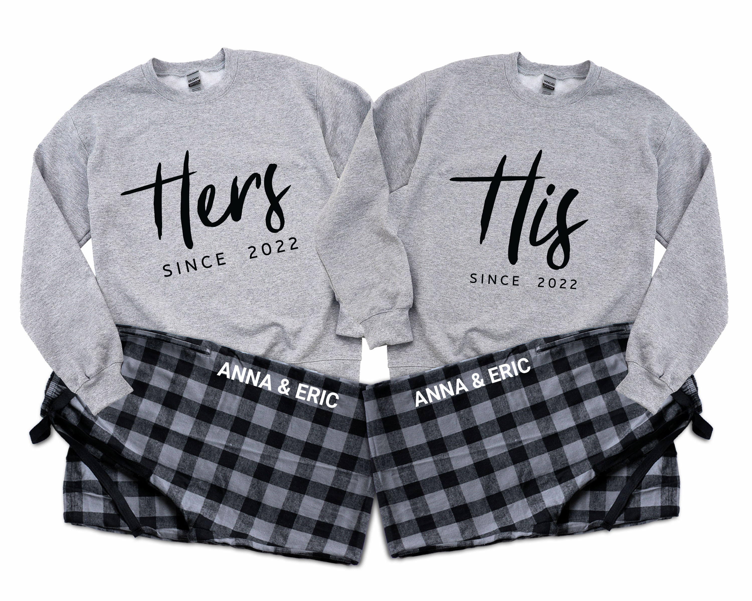 His & Hers Couple Matching Pajamas, Personalized Anniversary Gift, Gift for  Husband, Husband Wife Valentines Day Gift, Boyfriend Gift GG22 