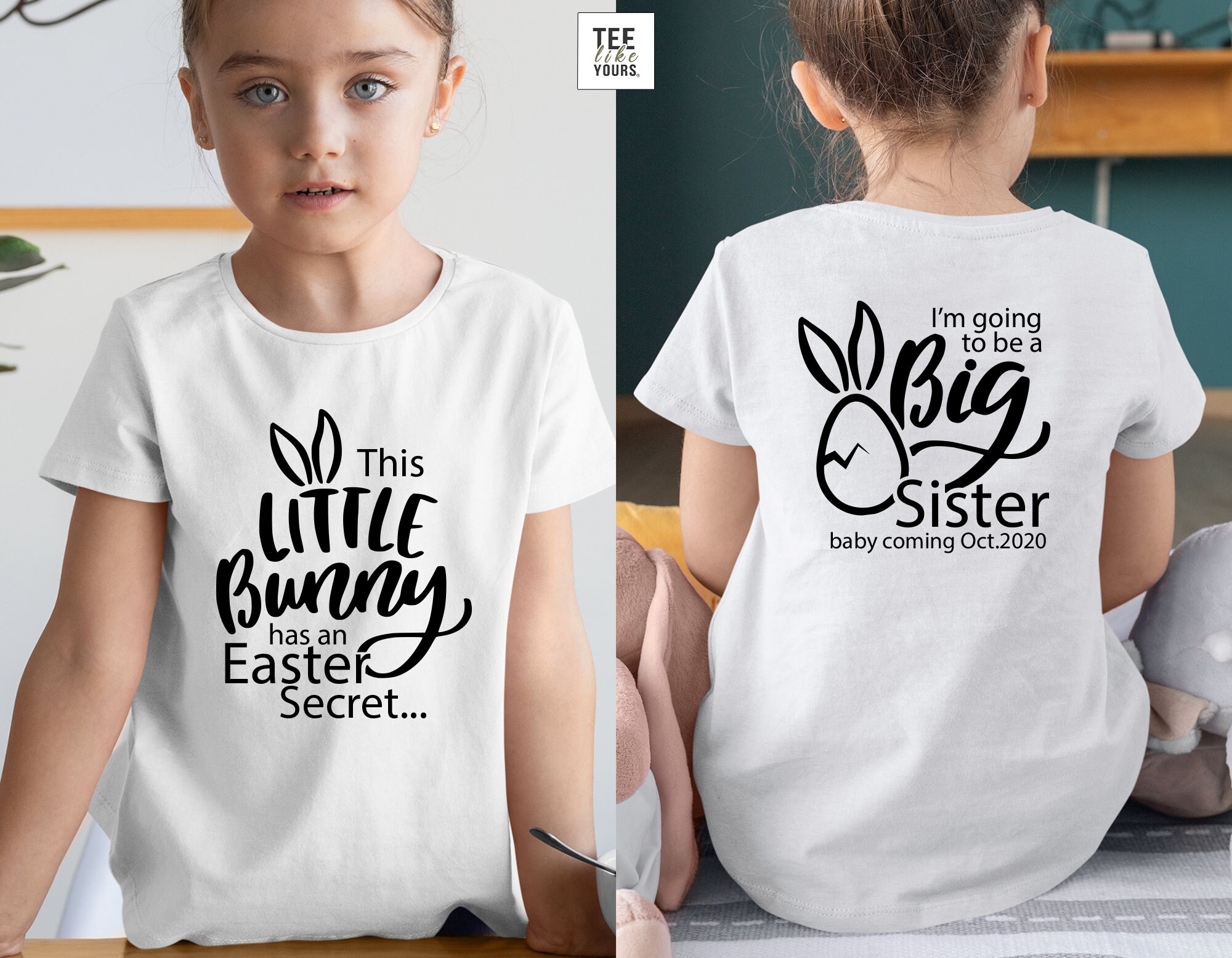 Big Sister to Be Easter Shirt Easter Pregnancy Announcement Etsy