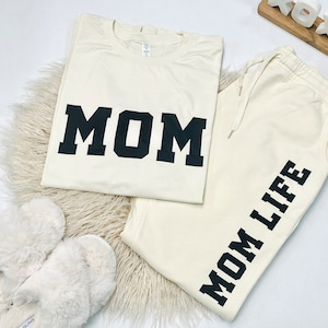 Mom Life Coming home outfit for new mom. Hospital outfit for mom. New Mom joggers. New mom sweatsuit