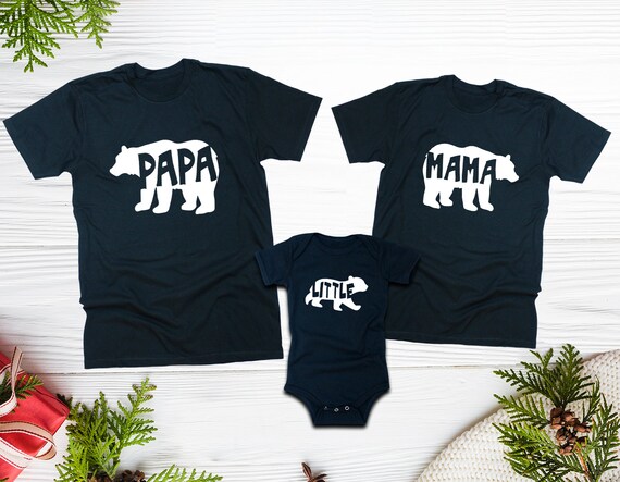 Personalized Papa Bear Mama Bear Baby Bear Birthday Party Family T Shirt