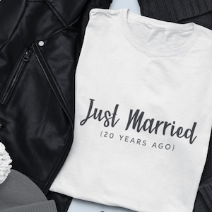 Just Married Funny 20 Year Anniversary Shirt & Gift Just Married Funny 20 Year Anniversary Shirt & Gift