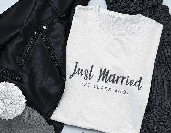 Just Married Funny 20 Year Anniversary Shirt & Gift Just Married Funny 20 Year Anniversary Shirt & Gift