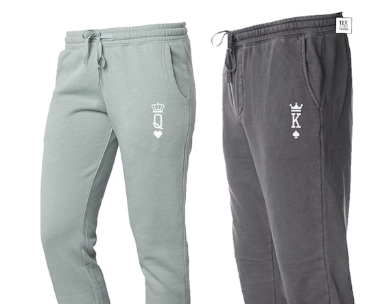 King Queen Couple Matching Sweatpants Valentines Day Gift for