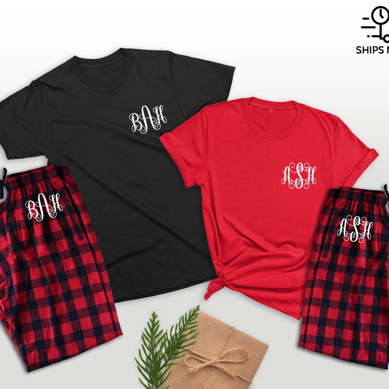 Monogram Pyjamas Monogrammed Pajamas - Etsy