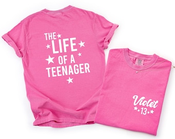 Chemise personnalisée 13e anniversaire : chemise Une vie d'adolescent, fille