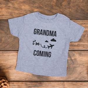 Grandma i'm coming Baby's First Grandma Visit Baby Bodysuit Grandpa i'm coming Baby's First Grandpa Visit Grandpa i'm coming image 4