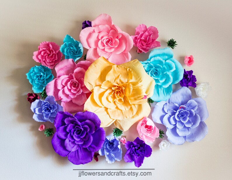 Handmade giant crepe paper flower with or without stem Etsy
