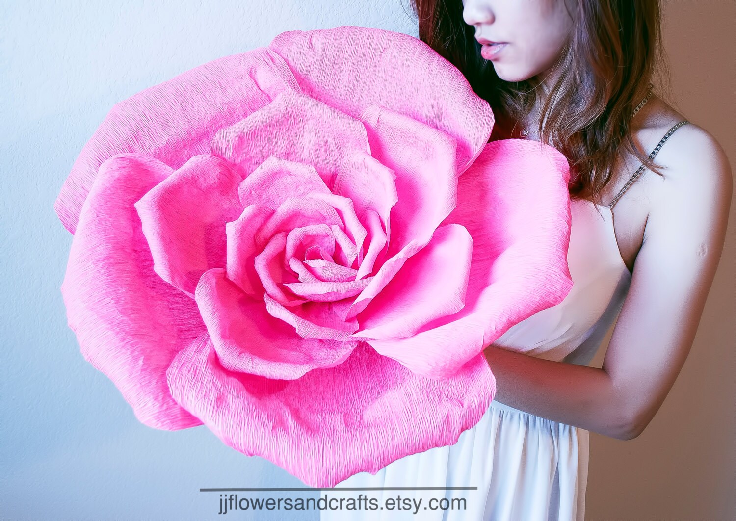Handmade giant crepe paper flower with or without stem Etsy