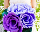 Handmade giant crepe bouquet, paper flower bouquet, wedding bouquet, bridesmaid bouquet, decoration, Summer, Spring, paper flowers