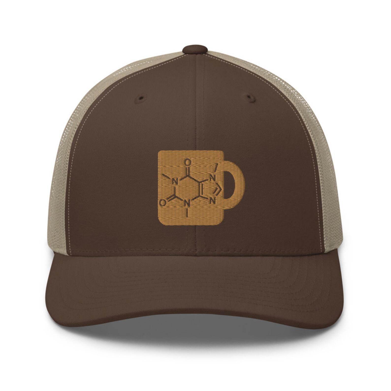 Coffee Mug Caffeine Molecule Trucker Cap Coffee Hat Etsy