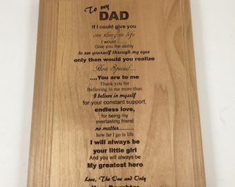 Personalisiertes Holzschild, Vatertagsgravur, personalisiertes Holzschild, Lasergravur, Papa Custom Plaque, Persönliche Wandbehang
