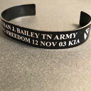 Engraved Cuff Bracelet, Handwritten Laser Engraved Bracelet, Men&#39;s Jewelry - For Him, Ladies Jewelry - For Her, Black Bracelet, Unisex