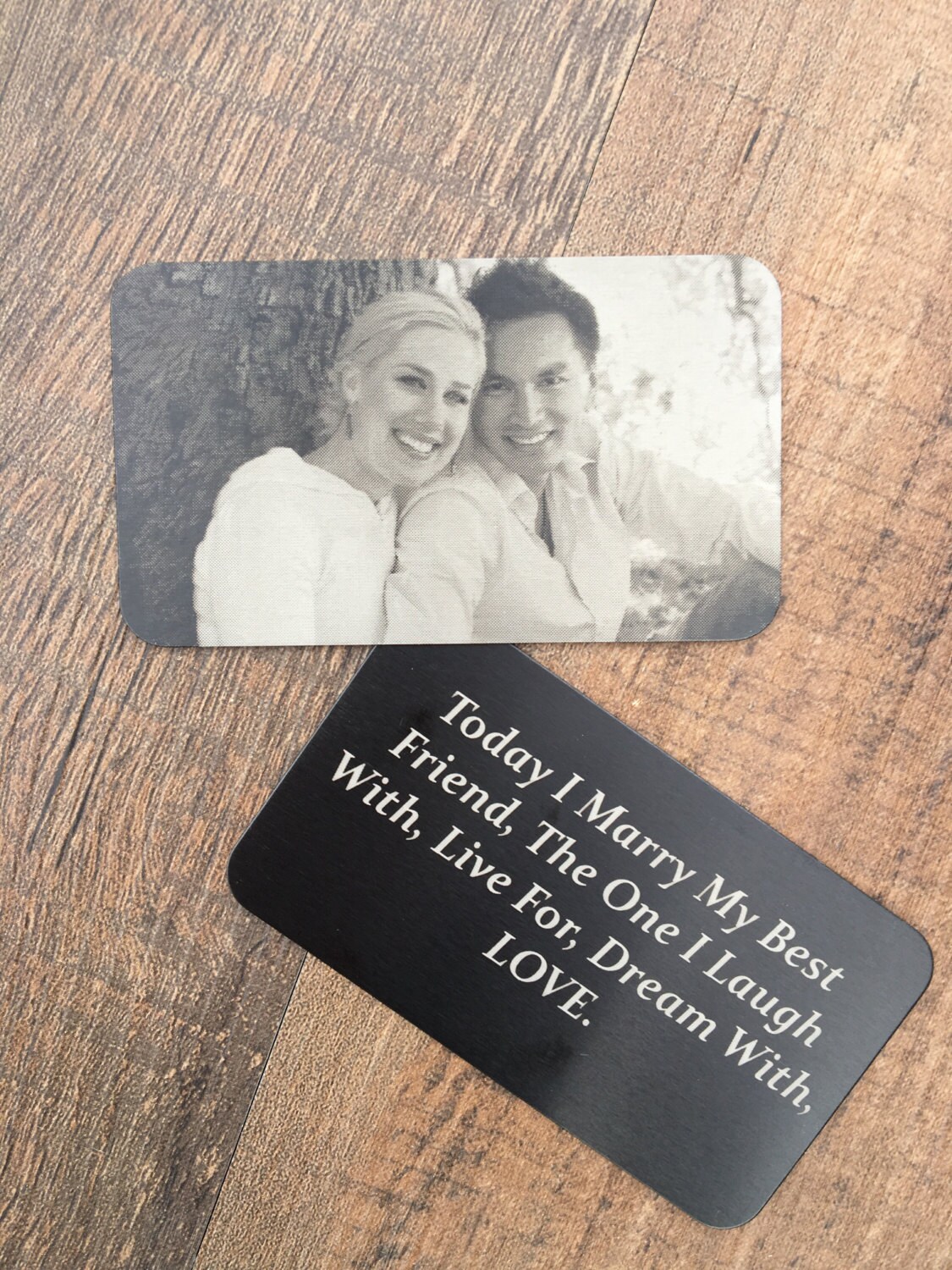 Engraved Picture Wallet Card, Front & Back Engraving ...